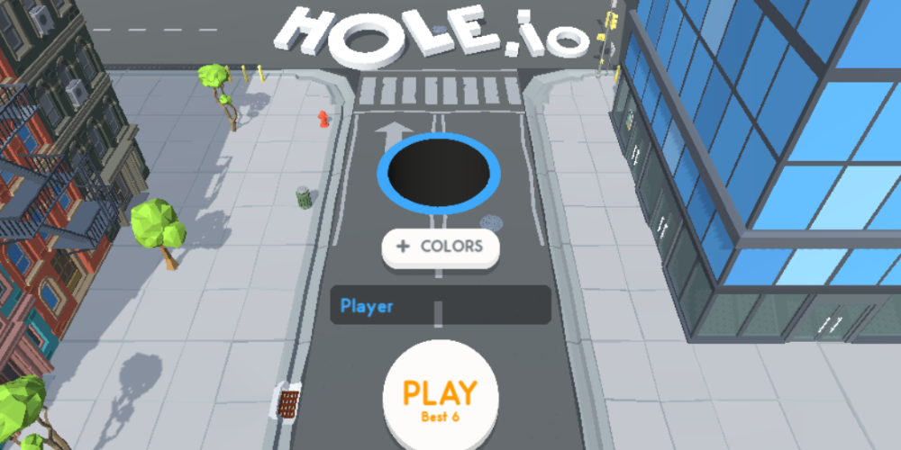 Hole Io game menu